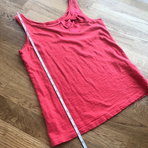 Kate Spade Girls Tank Top Coral Satin Bow Large - Picture 9 of 9